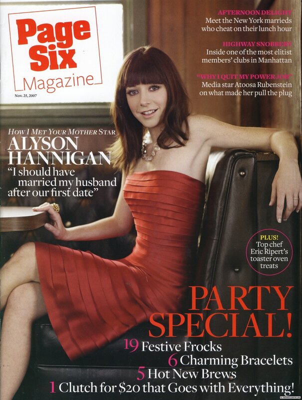 Alyson Hannigan on magazine cover