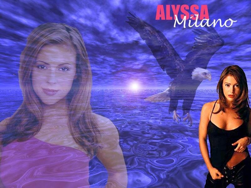 Alyssa Milano with eagle