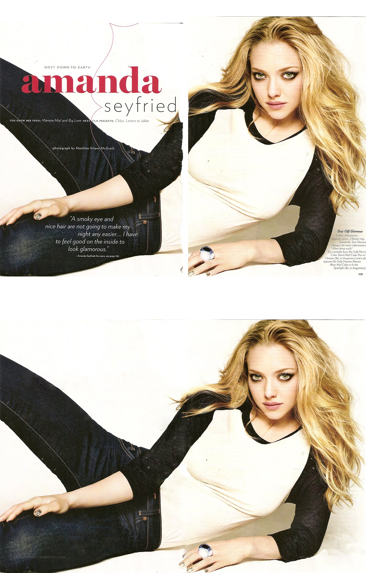 Amanda Seyfried magazine spread