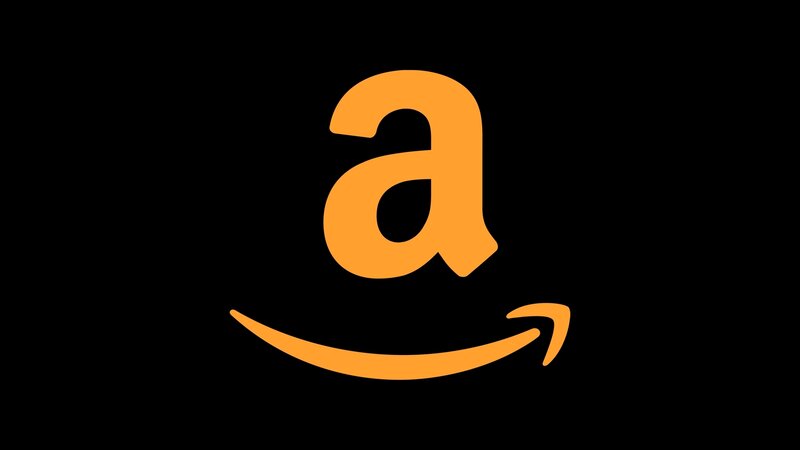 Amazon logo on black