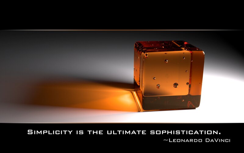 Amber-colored Cube