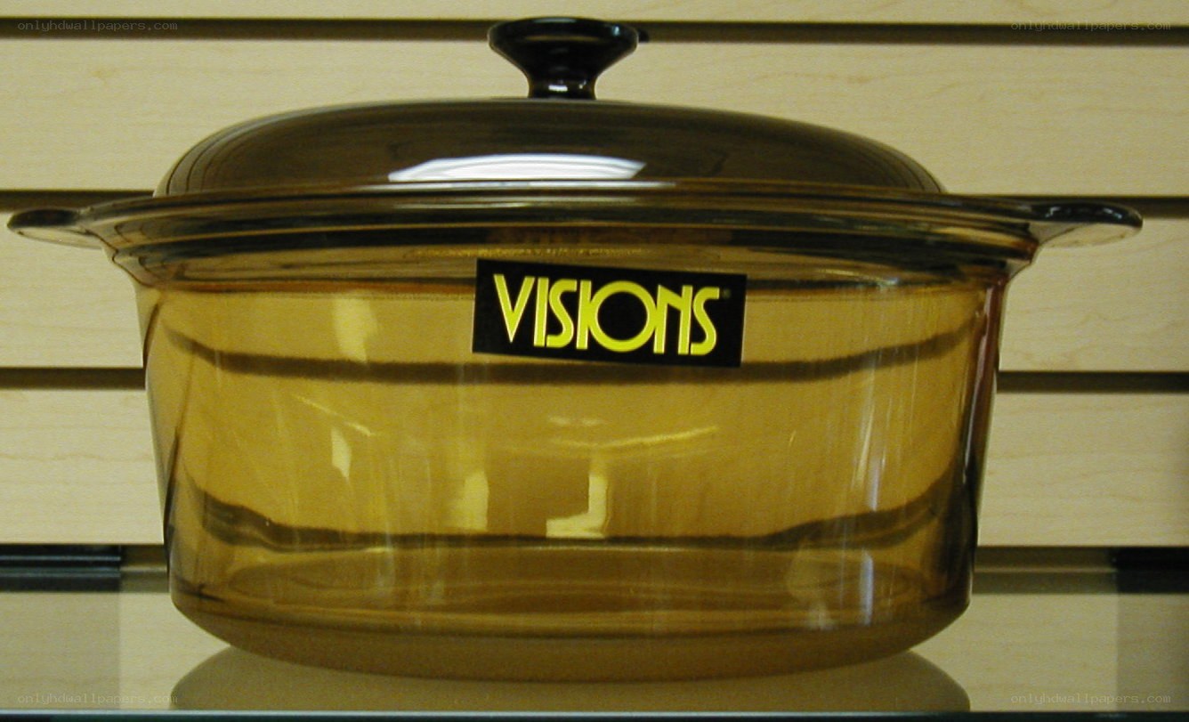 amber glass cookware with lid