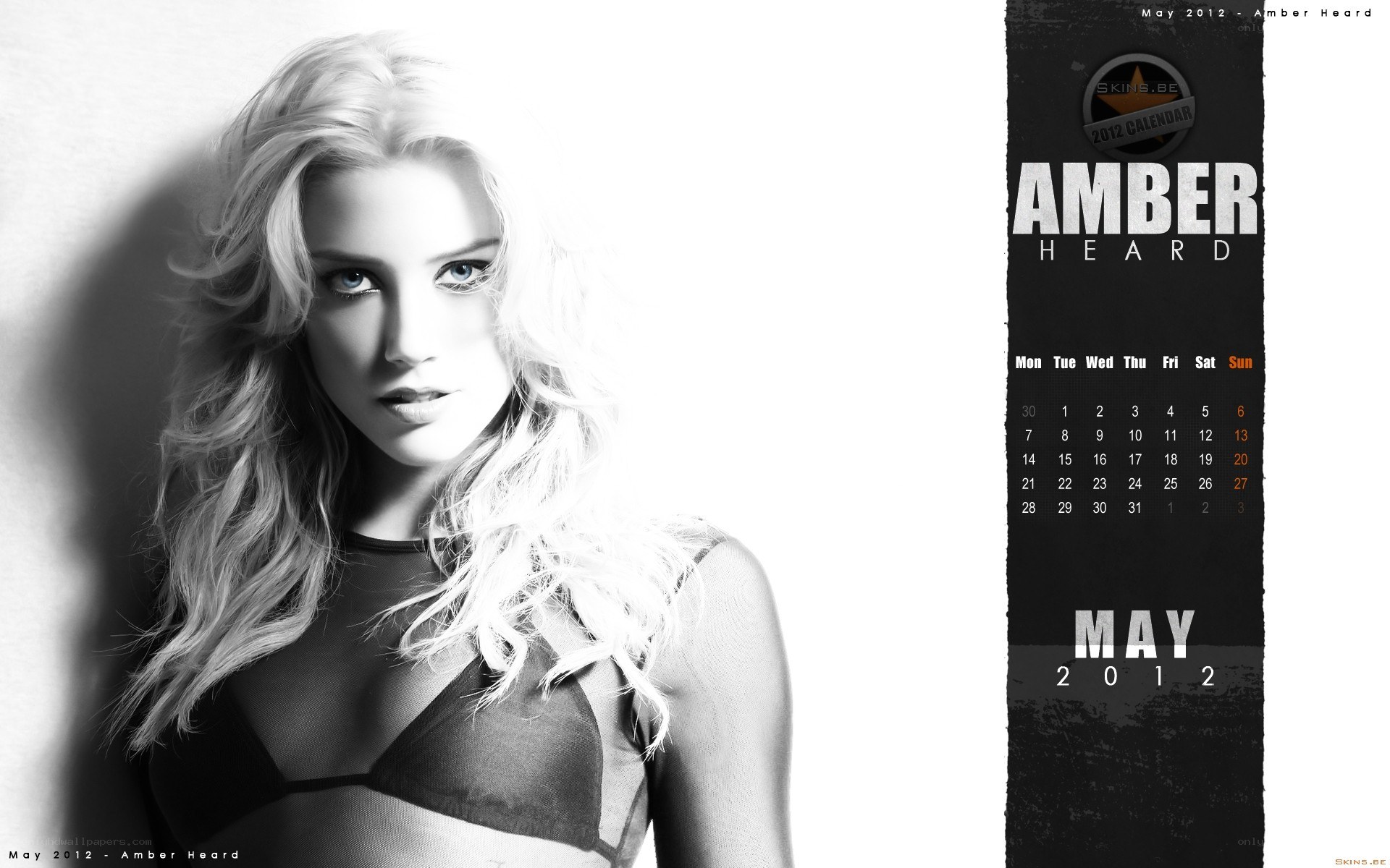 Amber Heard May 2012 calendar
