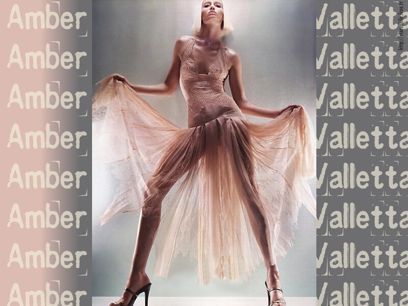 Amber model in flowing dress