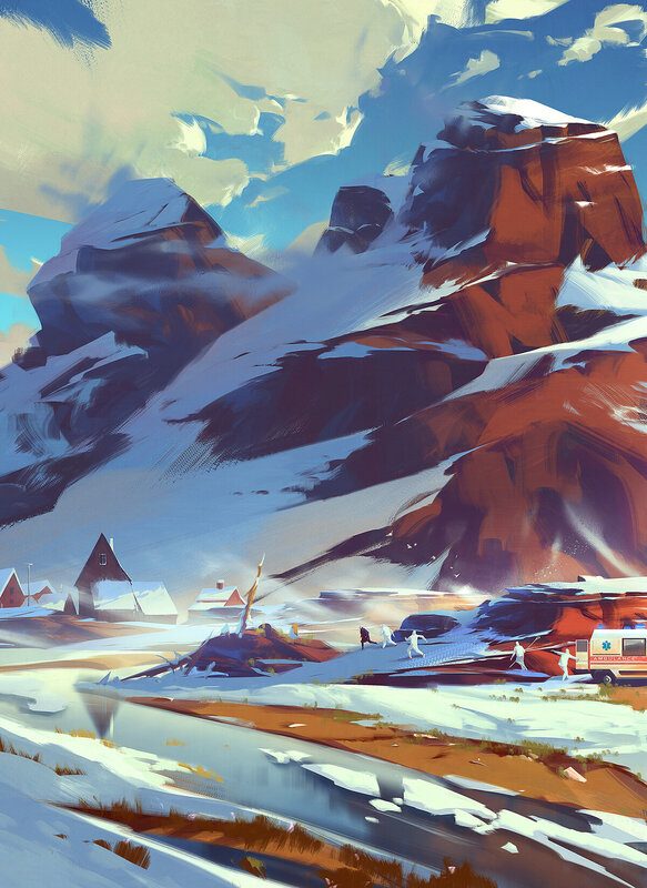 Ambulance in Snowy Valley