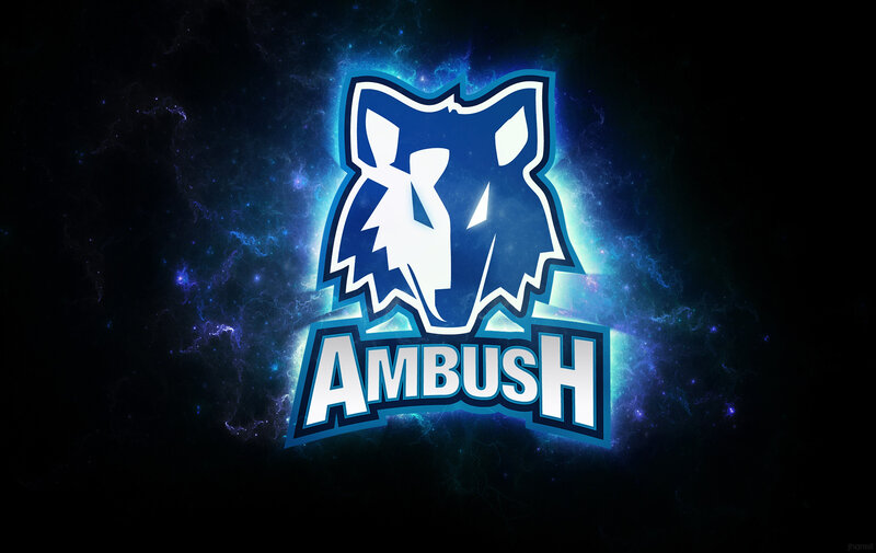 Ambush logo with wolf design