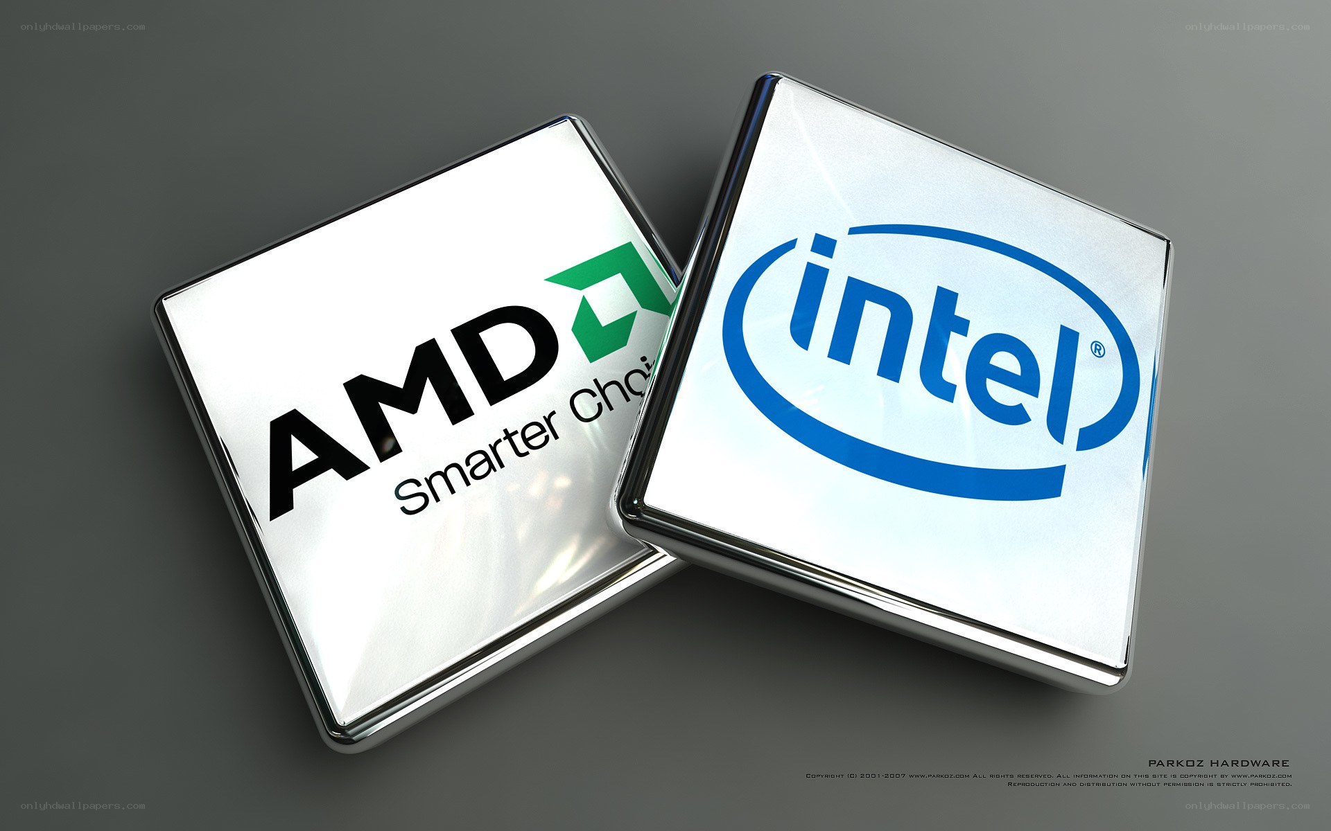 AMD and Intel processor chips