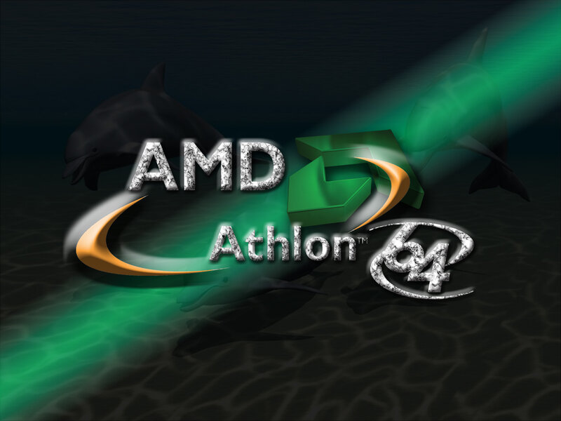 AMD Athlon 64 logo with dolphins