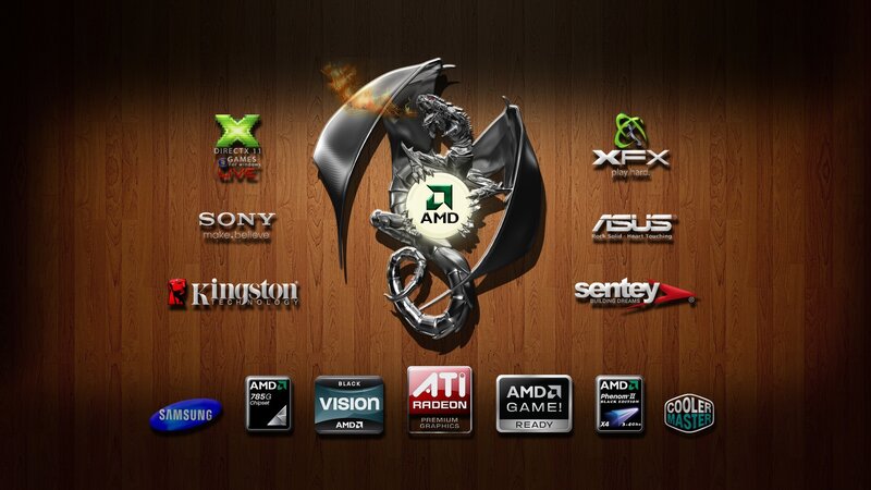 AMD Dragon and Technology Logos