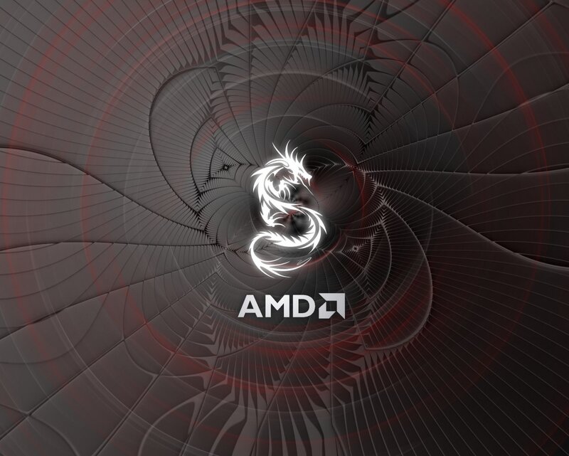 AMD Dragon Logo Background