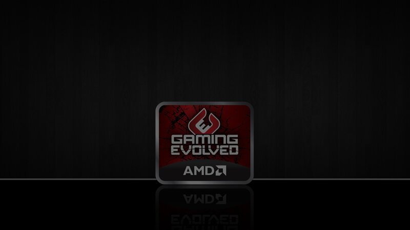 AMD Gaming Evolved Logo — Black, Dark