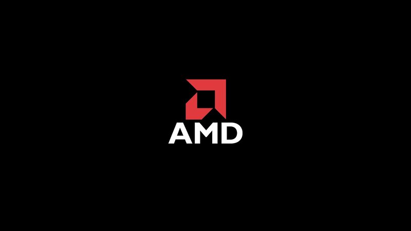 AMD Logo — Black, Minimalist, Vector Art