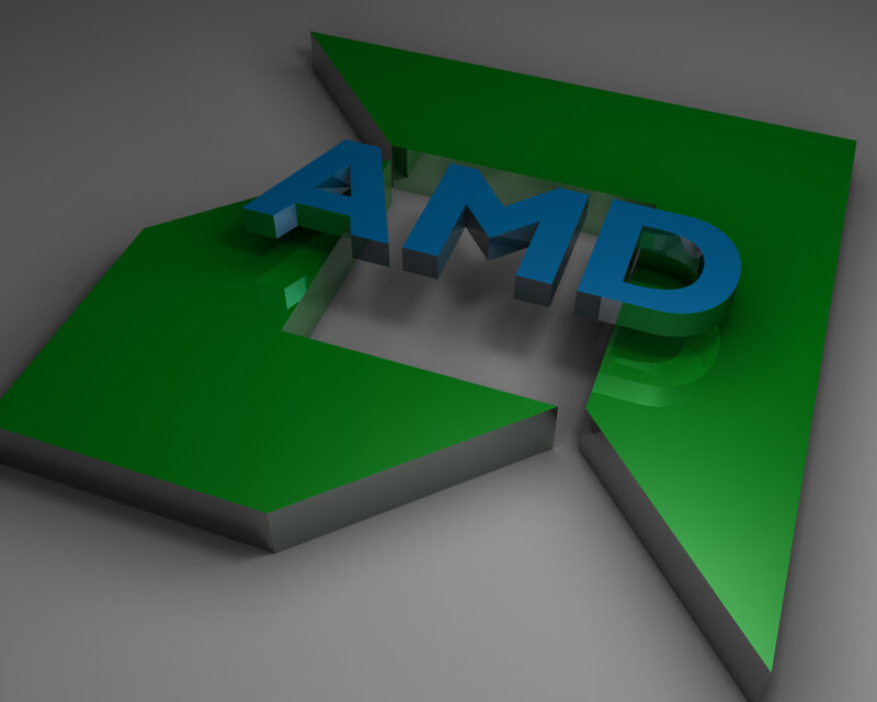 AMD logo in 3D