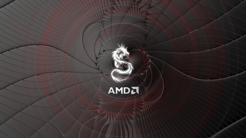 AMD logo on abstract background