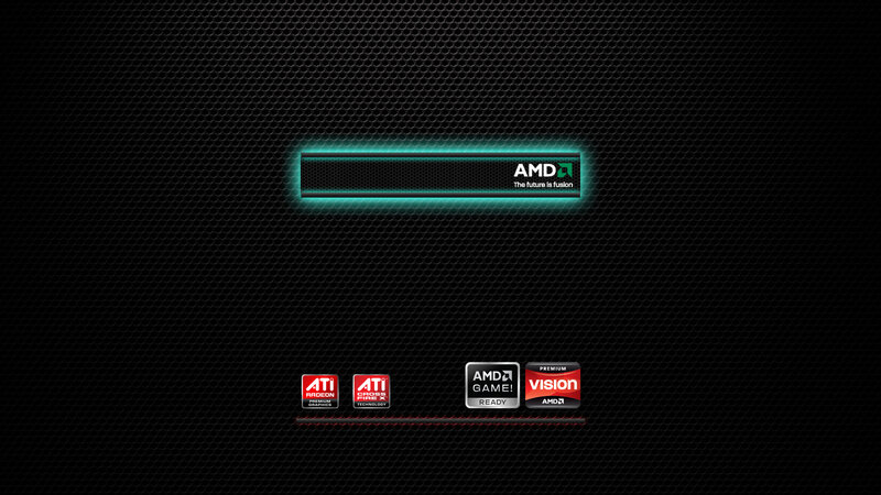 AMD logo on dark mesh background