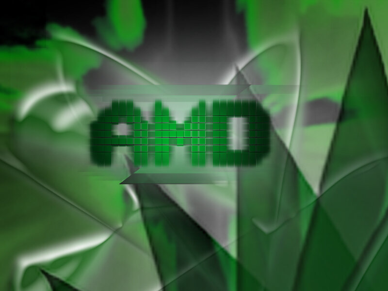 AMD Logo on Green Background