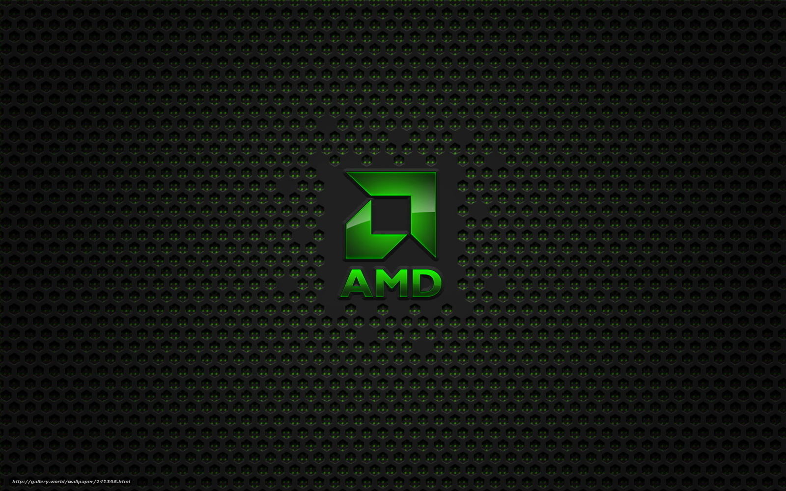 AMD logo on perforated background