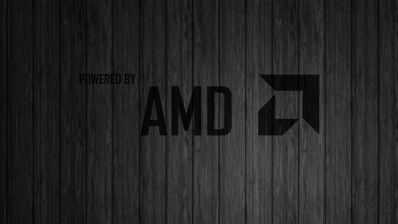 AMD Logo on Wood
