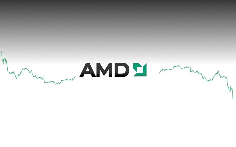 AMD Logo with Stock Chart