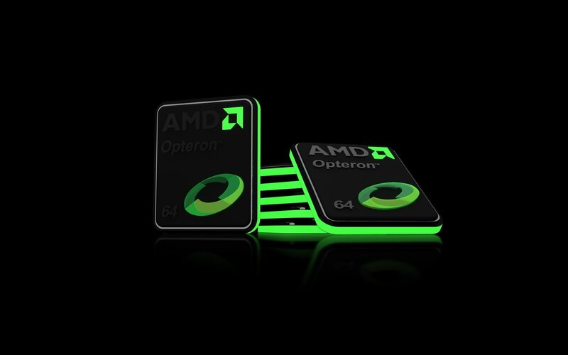AMD Opteron Processors — Black, Dramatic, 3d Render