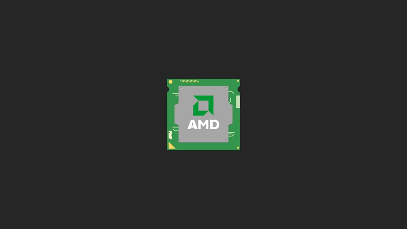 AMD Processor Chip — Black
