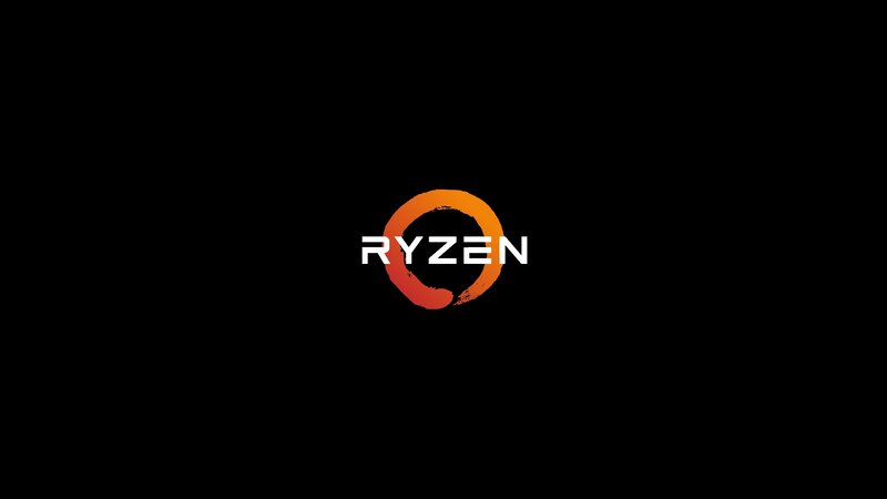 AMD Ryzen Logo — Black, Minimalist