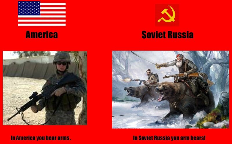 America vs Soviet Russia meme