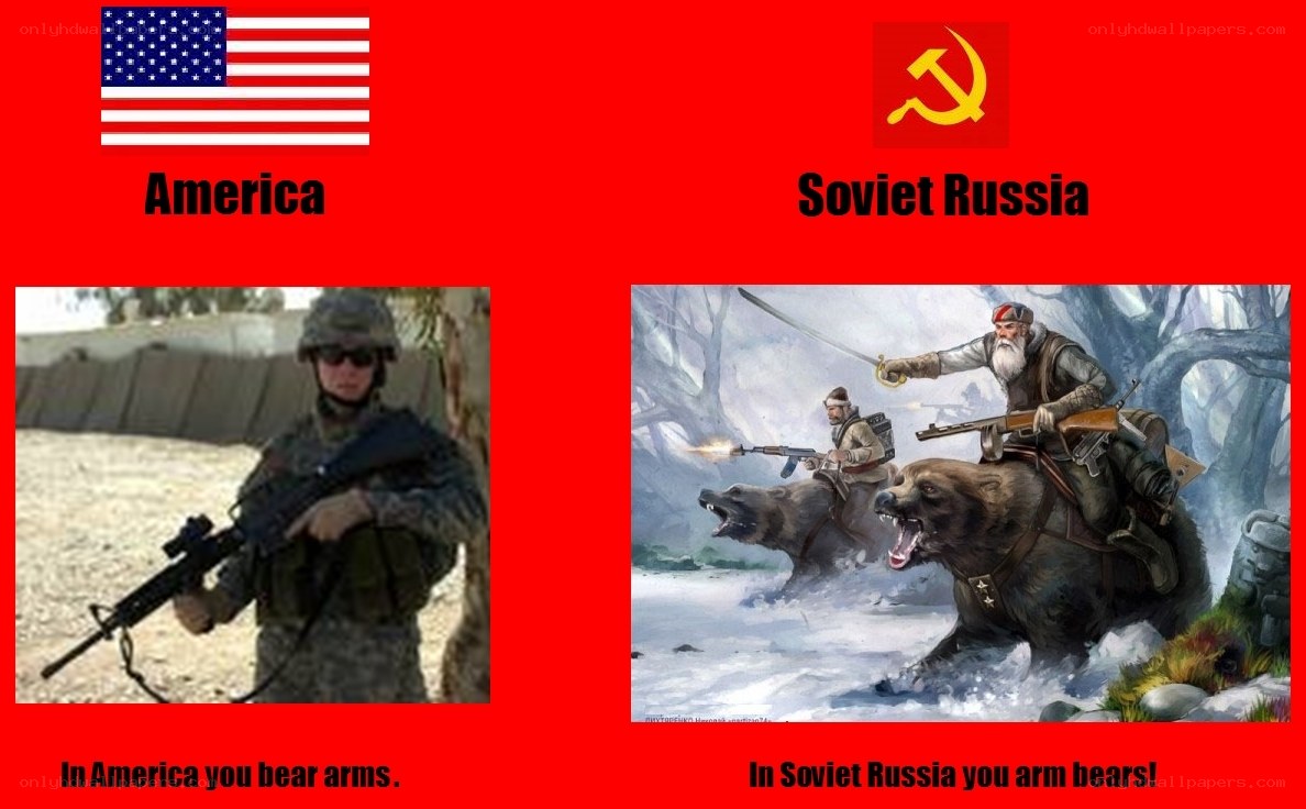 America vs Soviet Russia meme