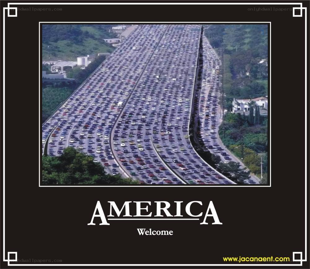America Welcome sign