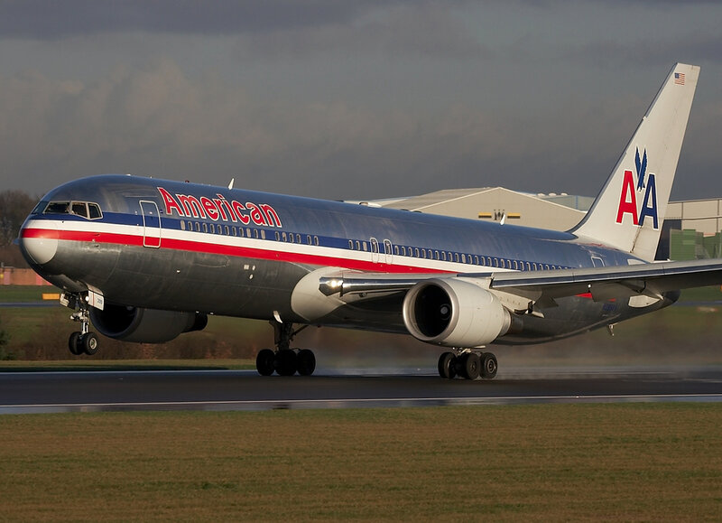 American Airlines aircraft on runway