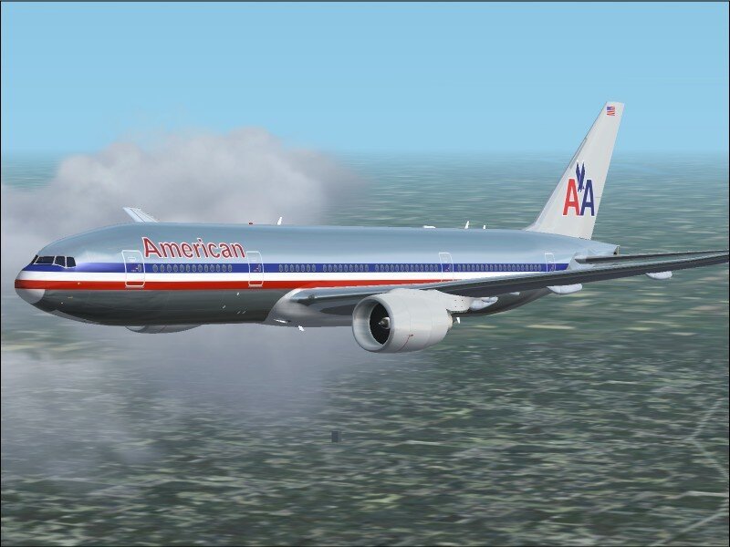 American Airlines Airplane — Blue, Calm