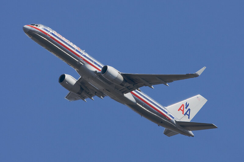 American Airlines Airplane — Blue, Clear