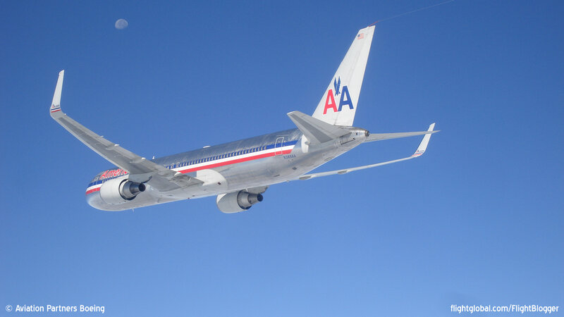 American Airlines Airplane — Blue, Serene