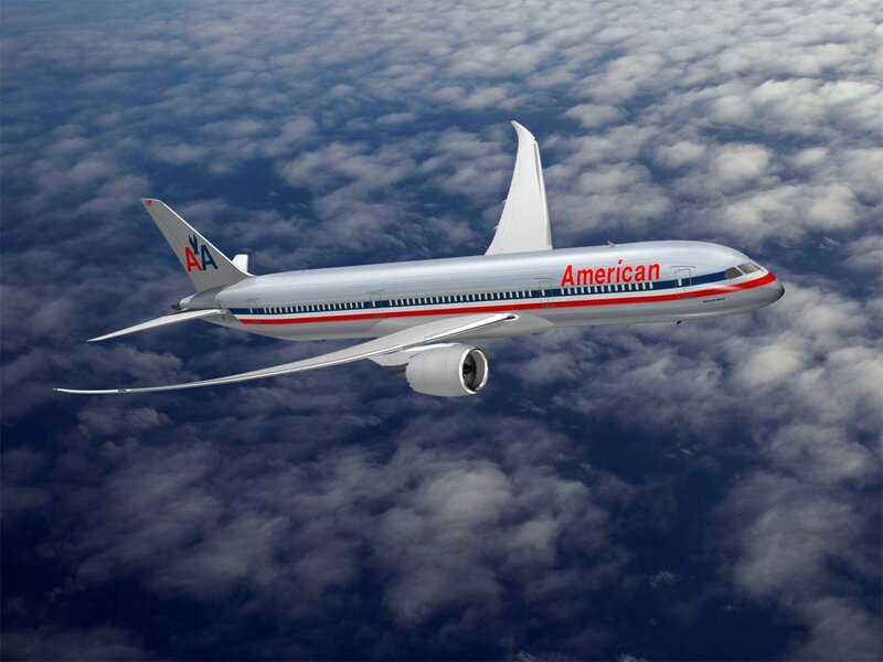 American Airlines Airplane — White