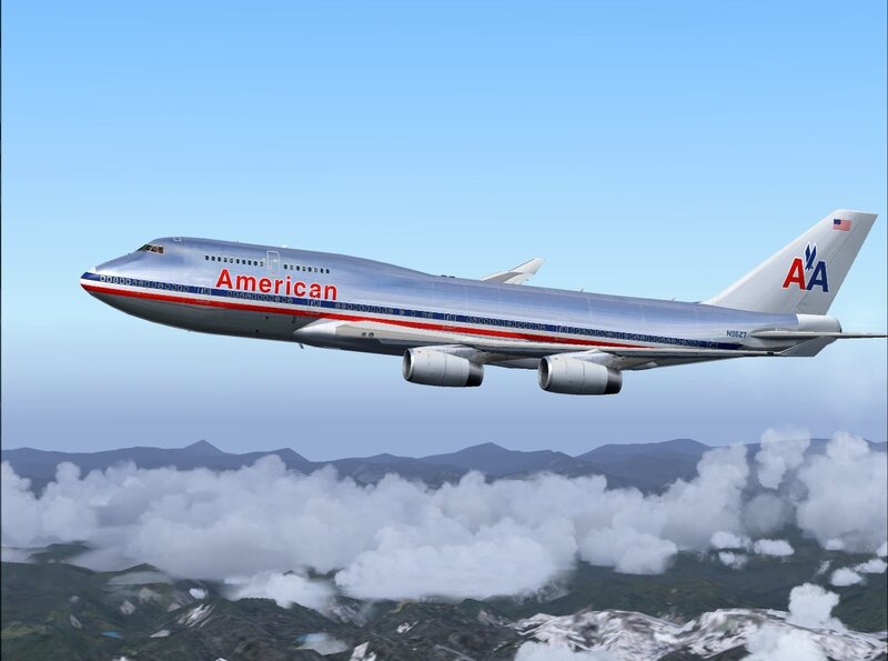 American Airlines Boeing 747 — Blue