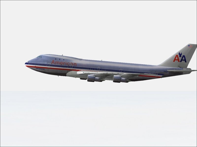 American Airlines Boeing 747 — Gray