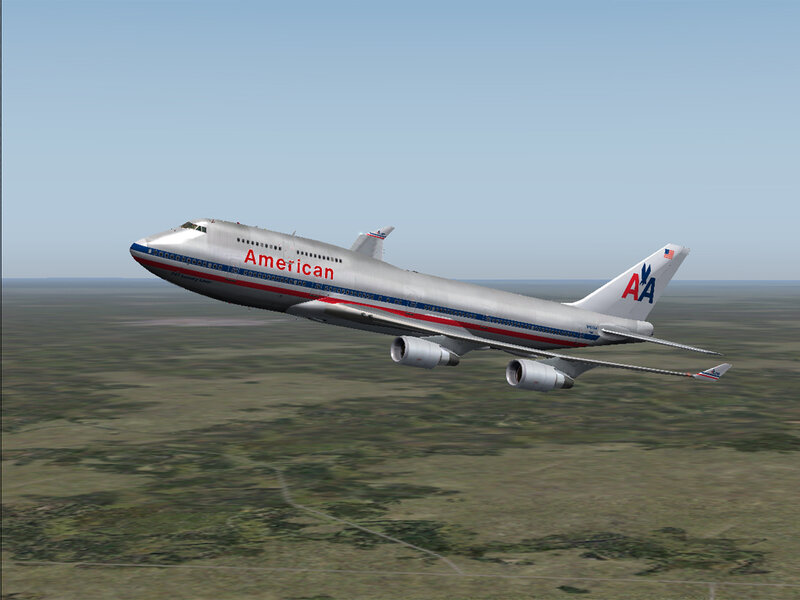 American Airlines Boeing 747 — Silver