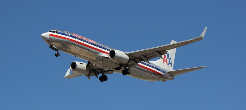American Airlines Plane — Blue, Clear