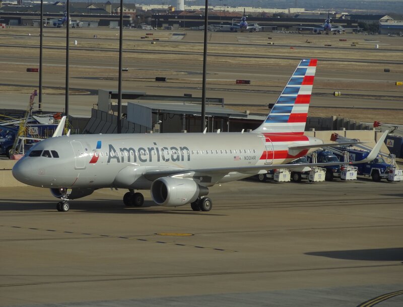 American Airlines Plane — Gray, Neutral