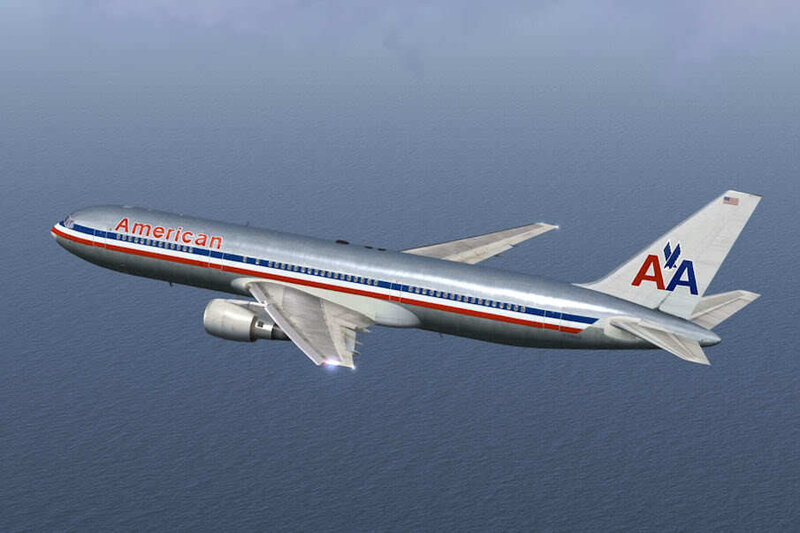 American Airlines Plane — Silver