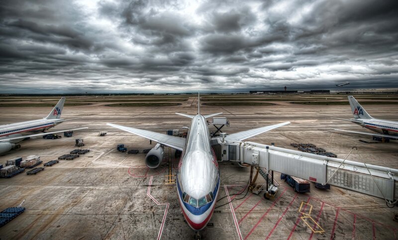 American Airlines planes at airport