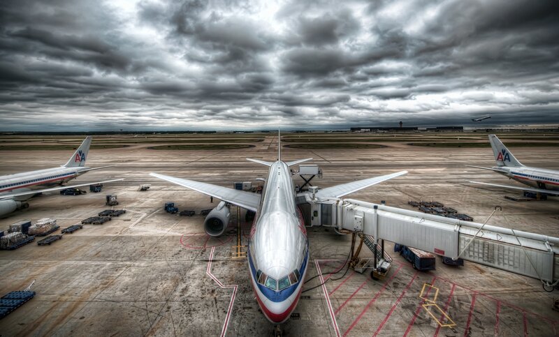 American Airlines planes at airport