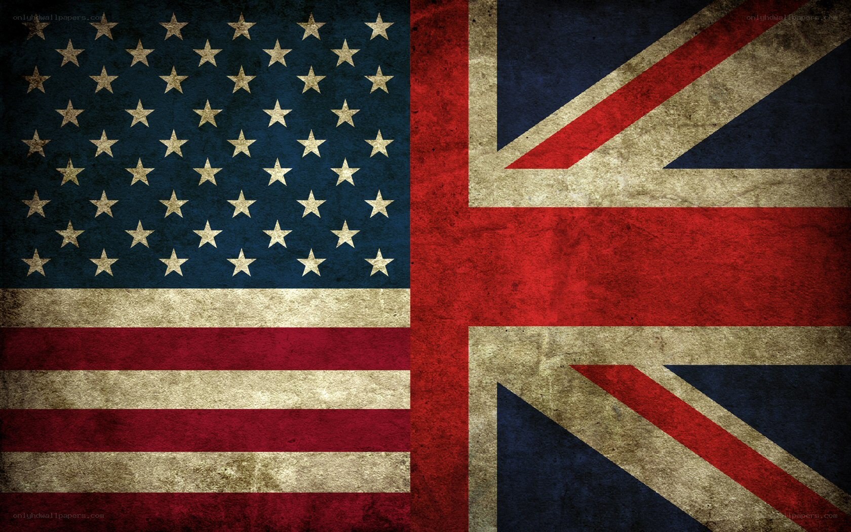 American and British flags combined