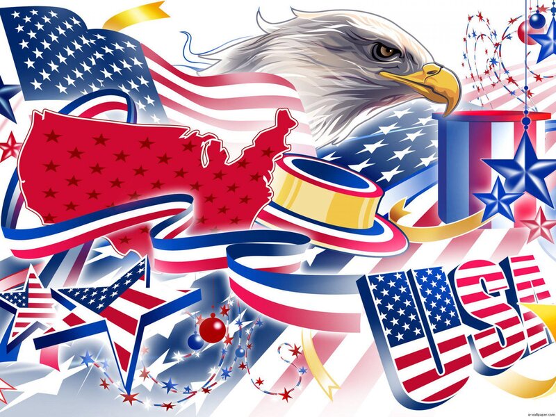 American Bald Eagle — Red