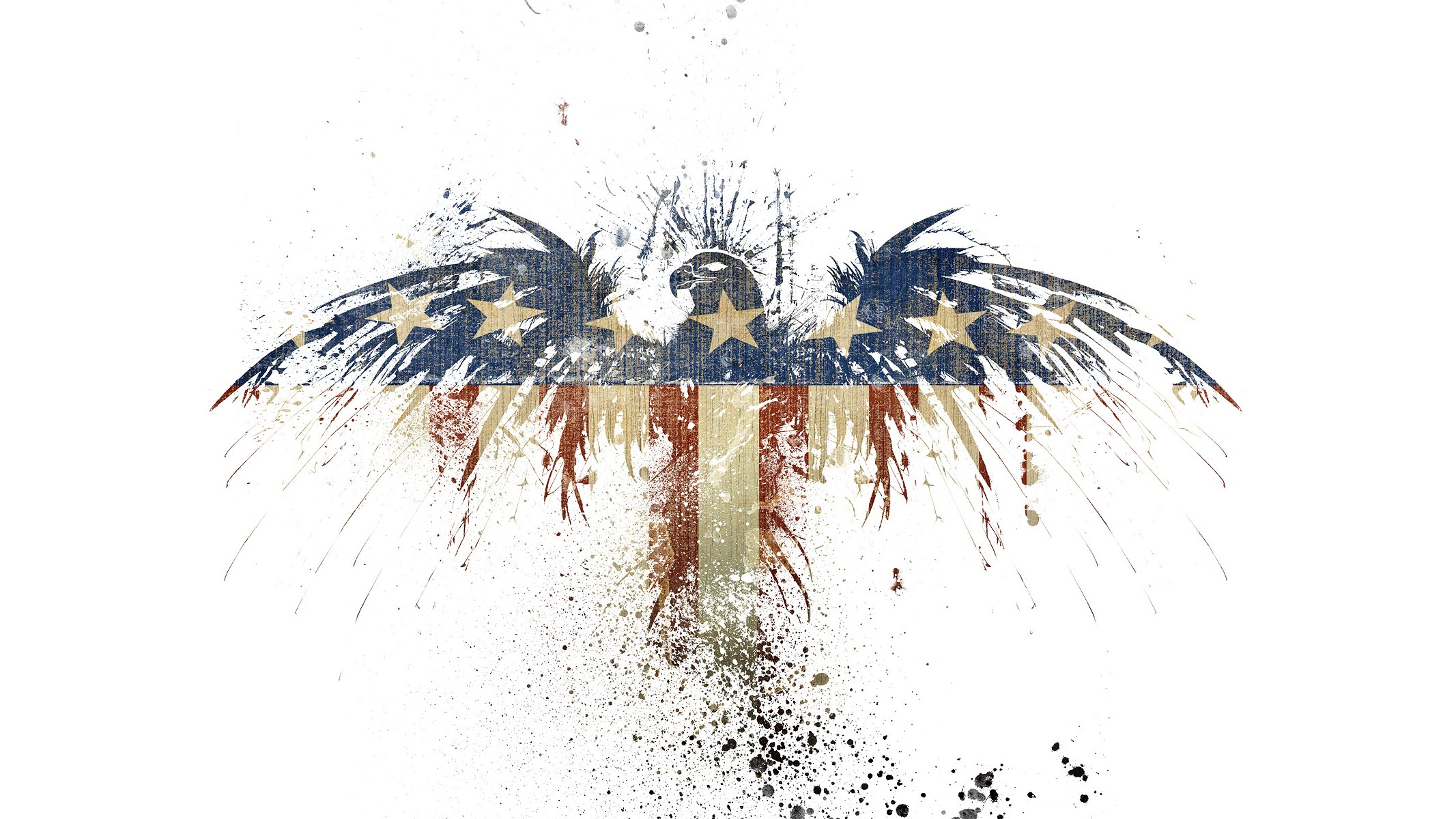 American eagle with flag design