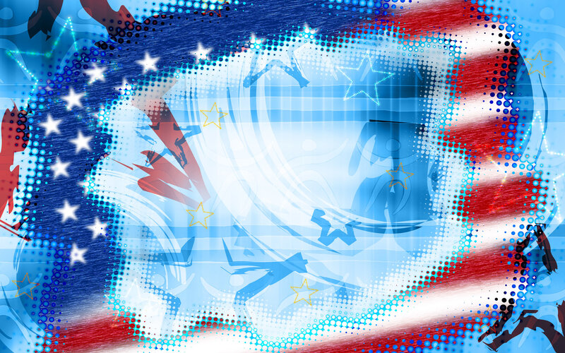 American flag abstract design