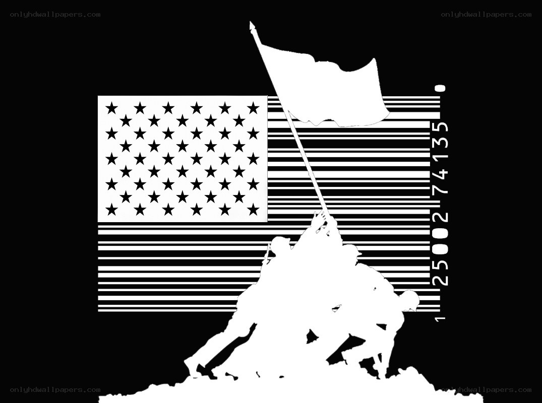 American flag and Iwo Jima memorial