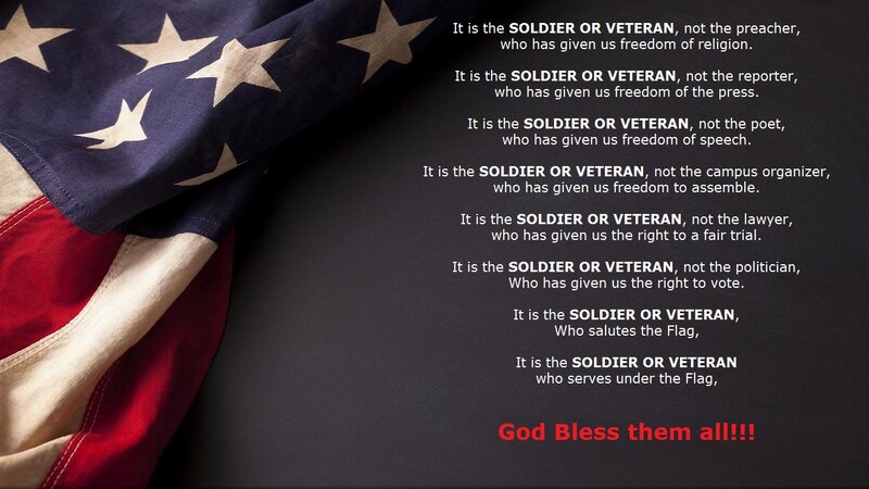 American Flag and Text — Red