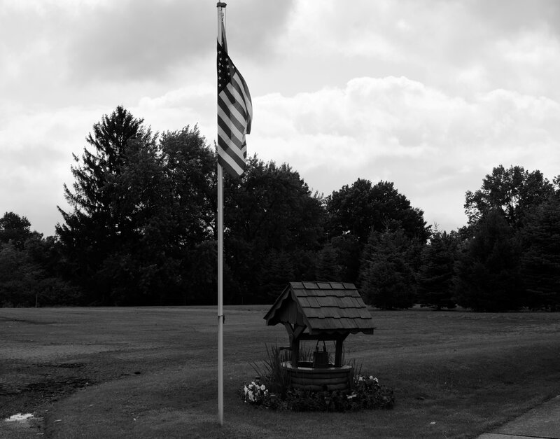 American Flag and Well