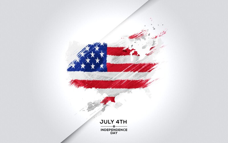 American flag art for Independence Day